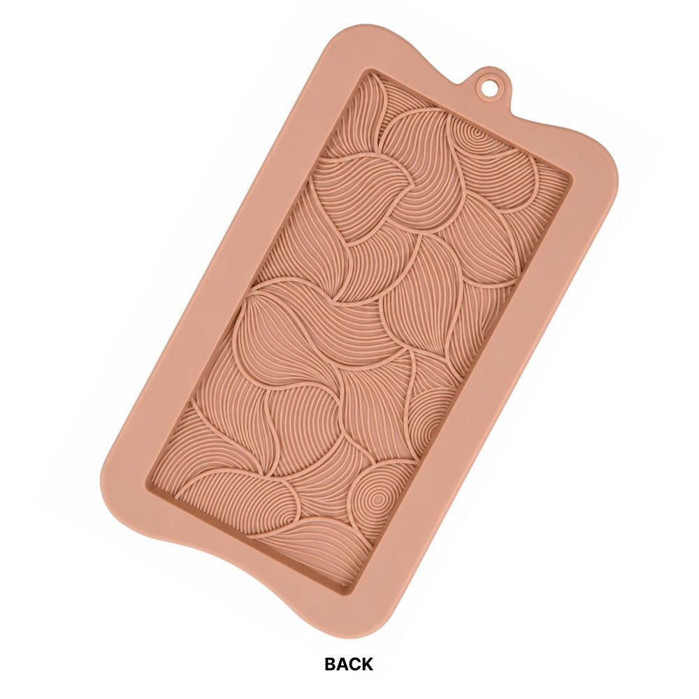 CM257 Geometric Texture Silicone Chocolate Bar Mold | Food Grade Non-Stick Chocolate Mould