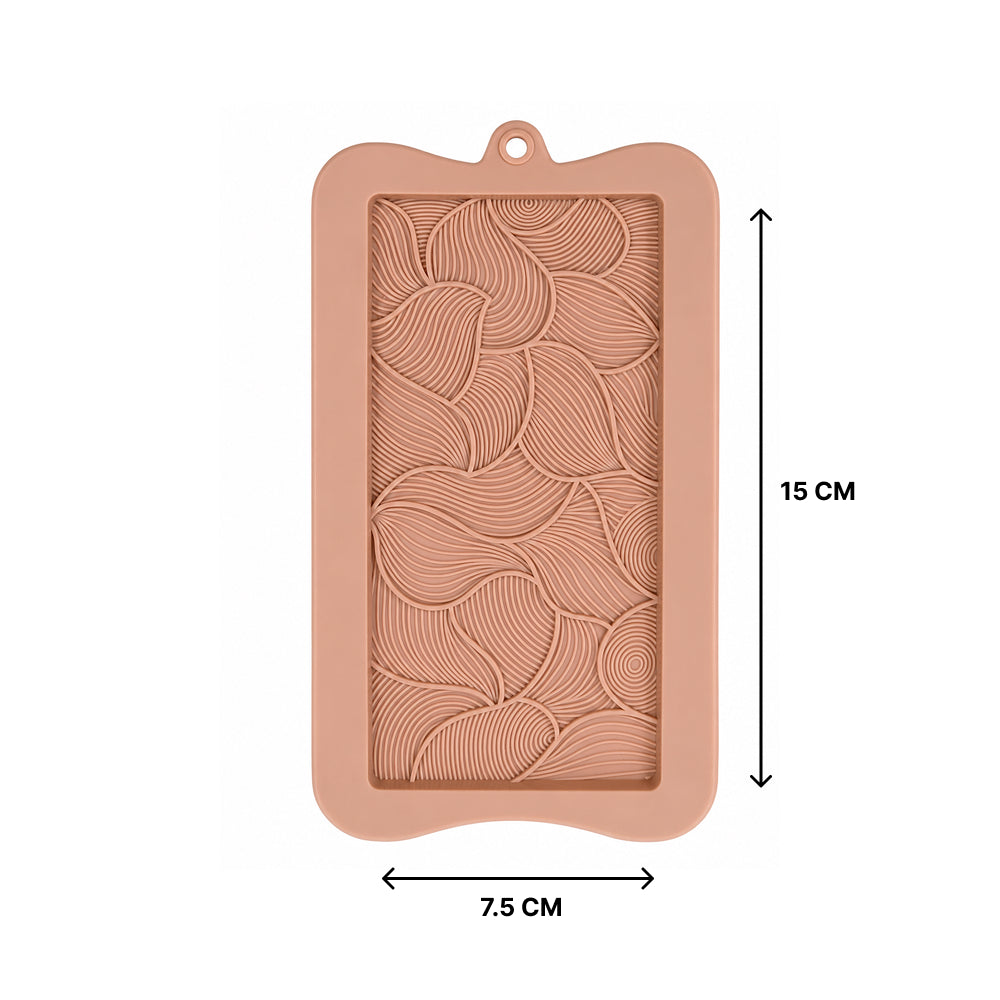CM257 Geometric Texture Silicone Chocolate Bar Mold | Food Grade Non-Stick Chocolate Mould