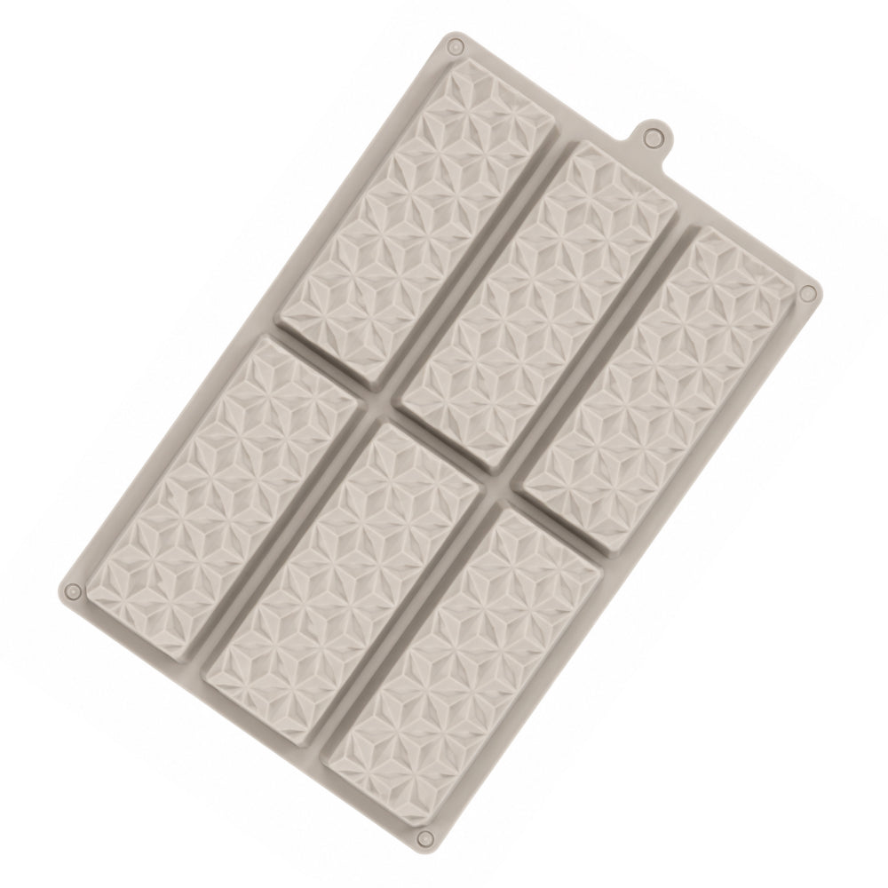 Silicone Geometric Chocolate Bar Mold – 6-Cavity Dessert Mold | CM208