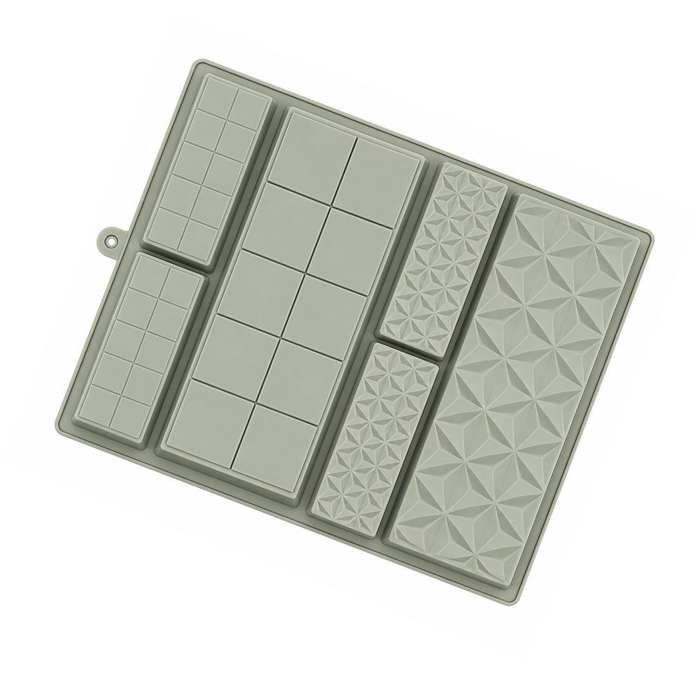 CM270 6-in-1 Chocolate Bar Silicone Mold Set | Assorted Chocolate Bar Mold