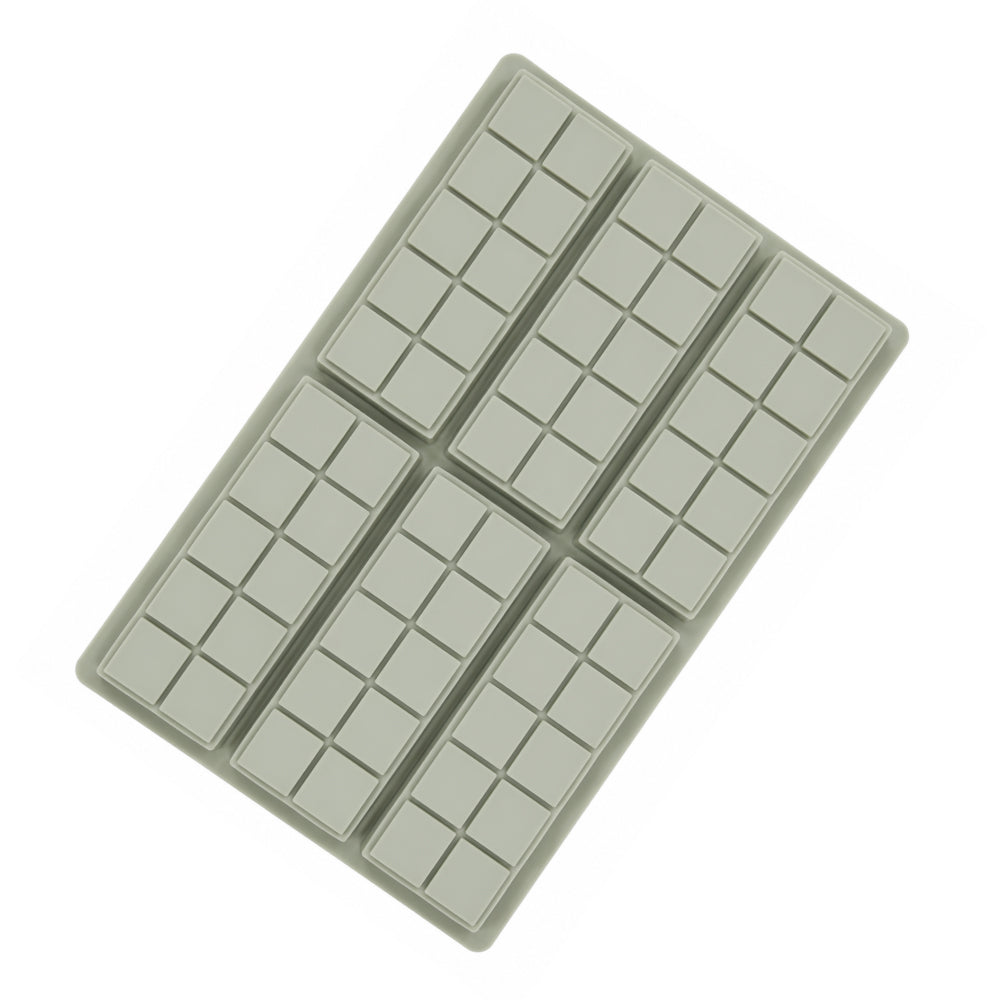 CM273 6-Cavity Mini Chocolate Bar Silicone Mold | Deep Chocolate Bar Mold