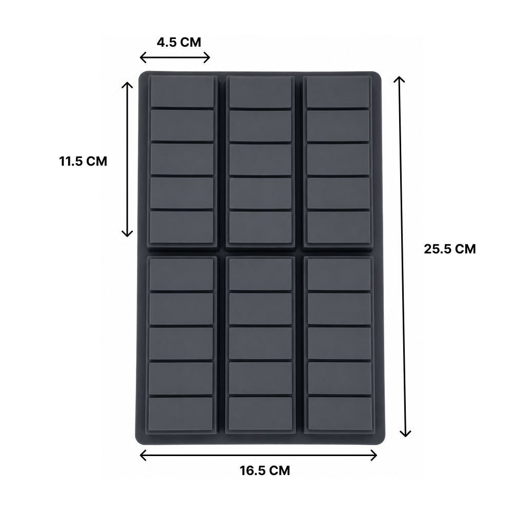 CM272 6-Cavity Deep Chocolate Bar Silicone Mold | Thick Chocolate Bar Mold