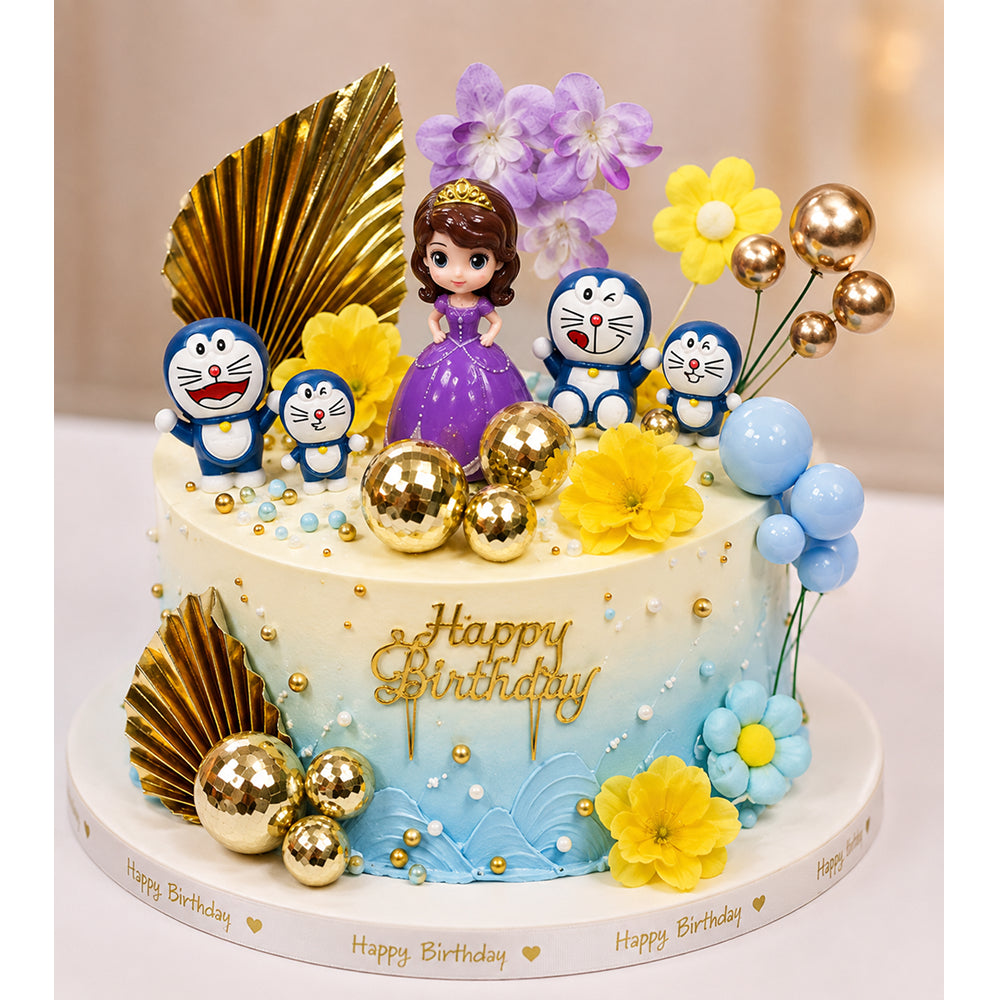 TPR240 Birthday Cake Topper Decoration Kit for Kids | Cartoon & Princess Cake Decor Set