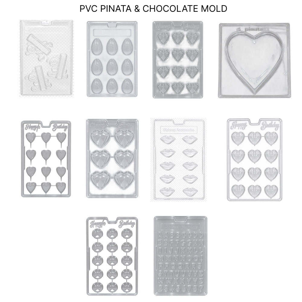 CM283 Professional PVC Chocolate Pinata & Decoration Mold Set | Multiple Designs
