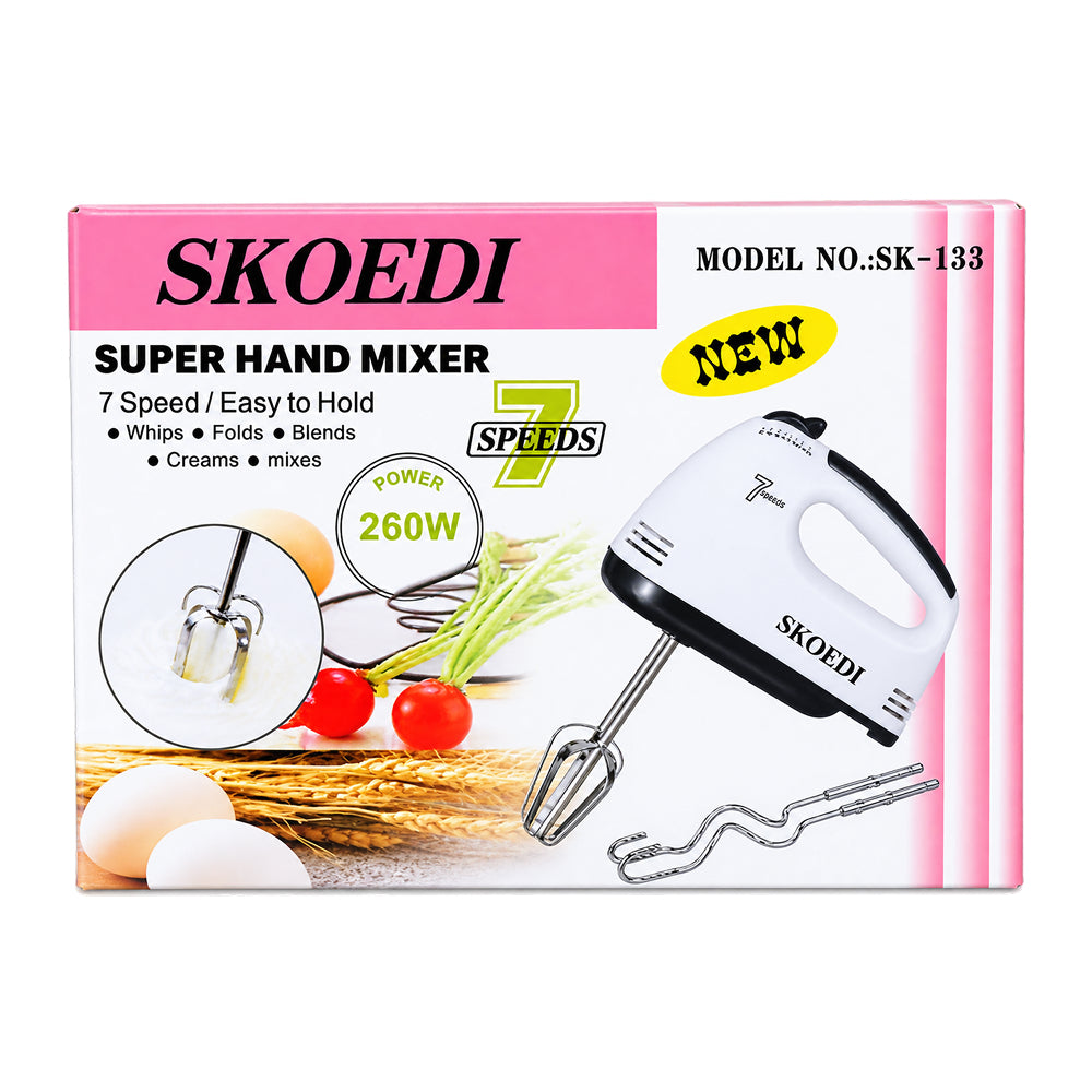 BT232 SKOEDI Super Hand Mixer 260W | 7-Speed Electric Scarlet Beater
