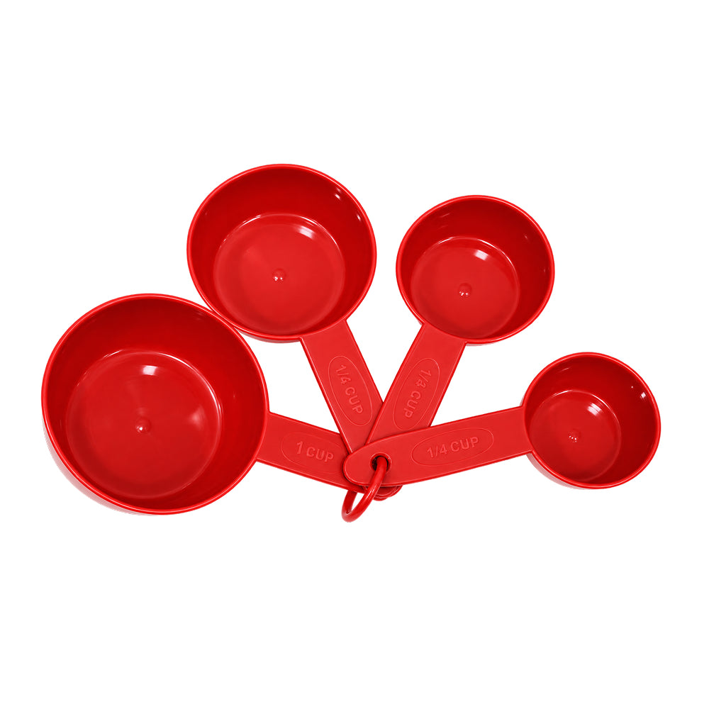 BT308 Plastic Measuring Cup Set with Ring | 4-Piece Kitchen Measuring Cups