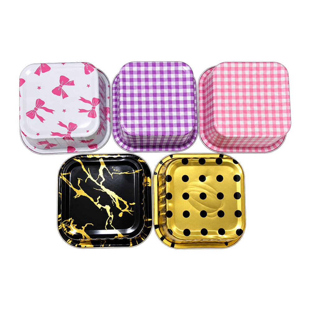 CL109 150 ML Disposable Square Aluminium Foil Dessert Container with Transparent Lid | Pack of 10