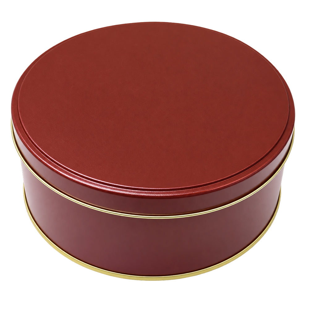 CL082 Matte Round Metal Gift Tin Box with Lid – 4 PCS Bundle Pack (5.5 x 2.5 Inch)