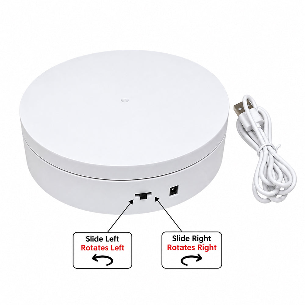BT215C 6 Inch 360° Electric Rotating Turntable Display Stand, 2–4 RPM, 5 KG Load Capacity