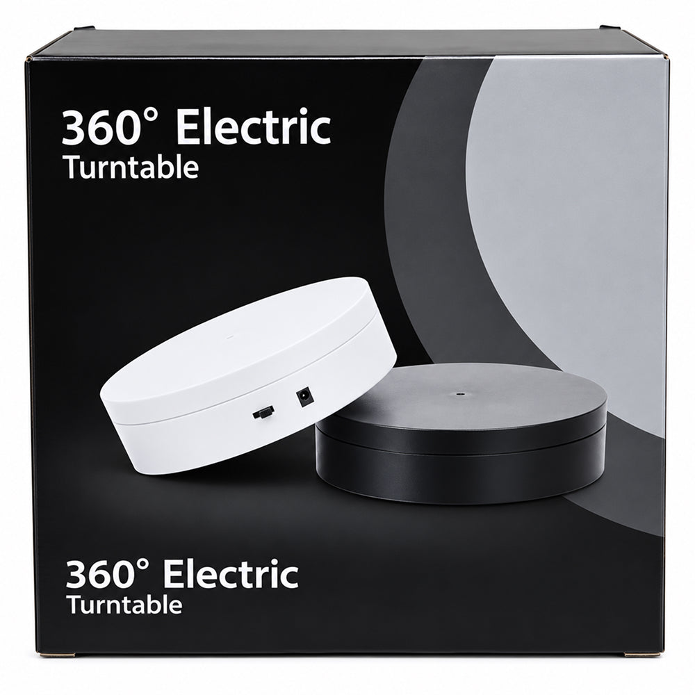 BT215C 6 Inch 360° Electric Rotating Turntable Display Stand, 2–4 RPM, 5 KG Load Capacity