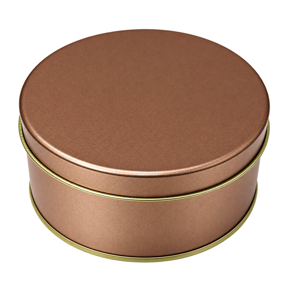 CL083 Matte Round Metal Gift Tin Box with Lid – 4 PCS Bundle Pack (4 x 2.5 Inch)