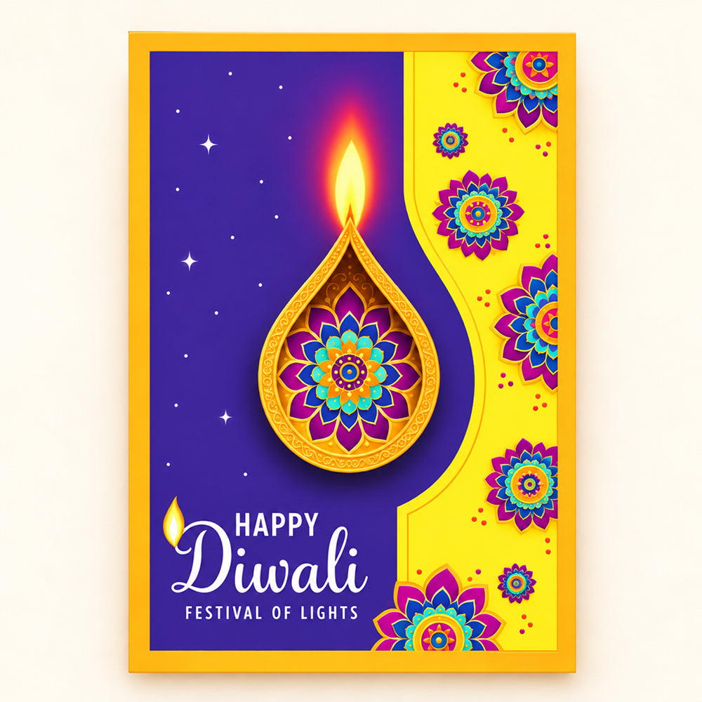 Diwali Bar Chocolate Gift Box 6×3 Inches – Festive Decorative Packaging | CB032 | Pack of 10