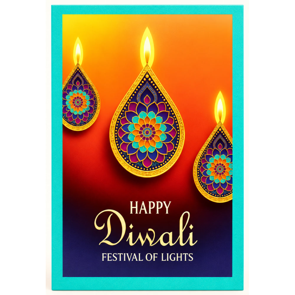 Diwali Bar Chocolate Gift Box 6×3 Inches – Festive Decorative Packaging | CB032 | Pack of 10