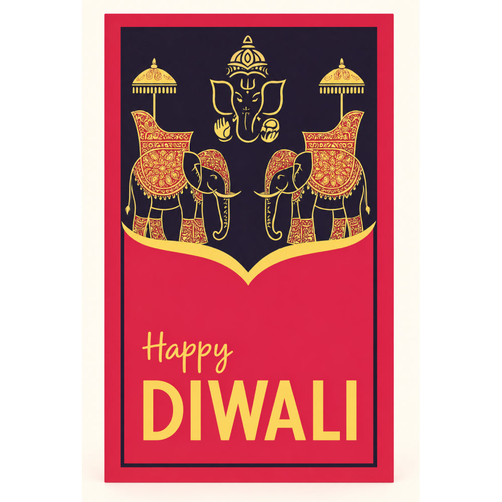 Diwali Bar Chocolate Gift Box 6×3 Inches – Festive Decorative Packaging | CB032 | Pack of 10