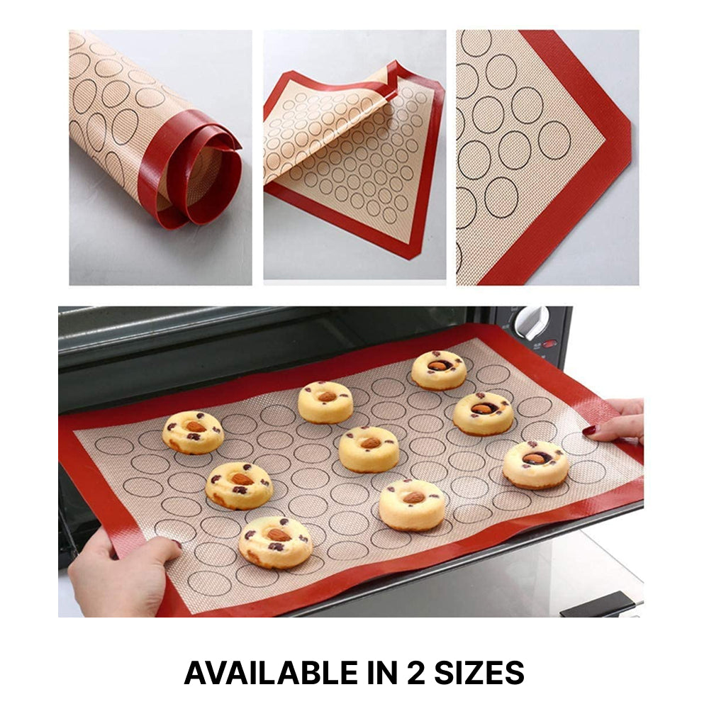 BT168 Silicone Macron Mat Small 40cm & Big 60cm non-Stick Cookies Baking Mats