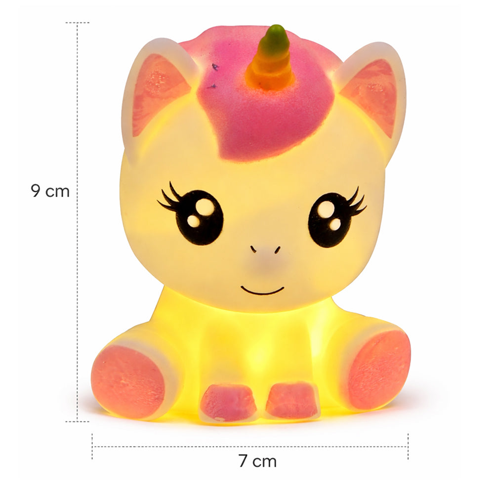 Cute Unicorn LED Cake Topper Light – Soft Heavy Rubber Glow Decoration | CTT074