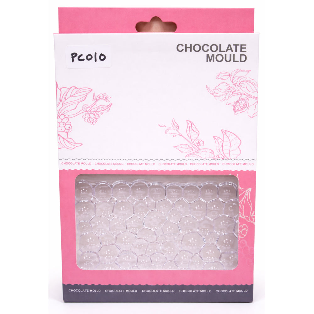 bubbly Rectangle Chocolate Mold – Textured Polycarbonate Bar Mold | PC010