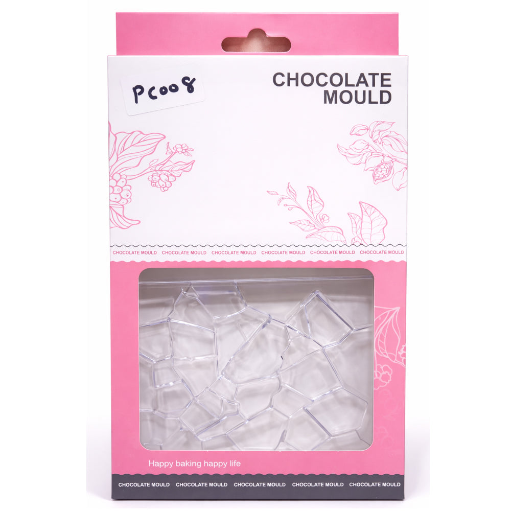 Cracked Rectangle Chocolate Mold – Textured Polycarbonate Bar Mold | PC008