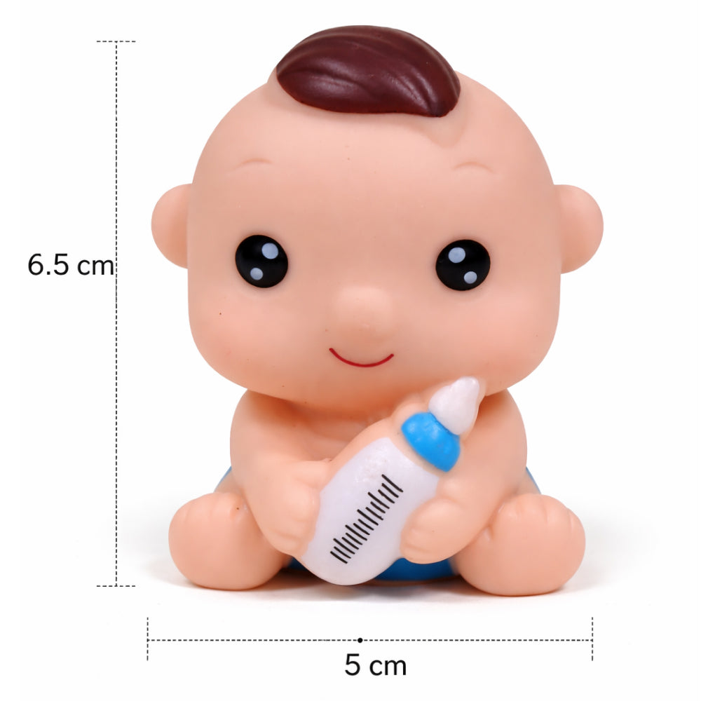 Cute Baby Cake Topper with Feeding Bottle – Cartoon Baby Figurine Set | CTT064