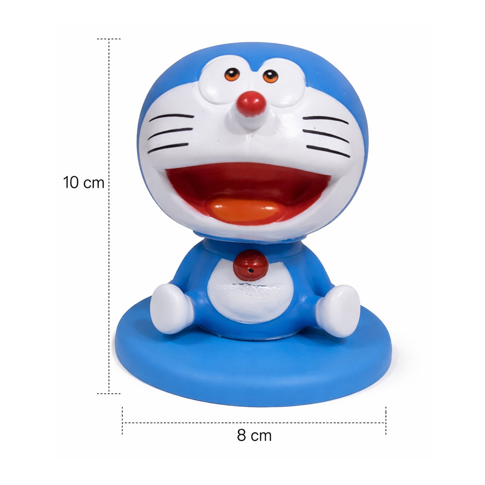 Doraemon Bobble Head Cake Topper – Spring Neck Moving Figurine (Soft Rubber) | CTT063