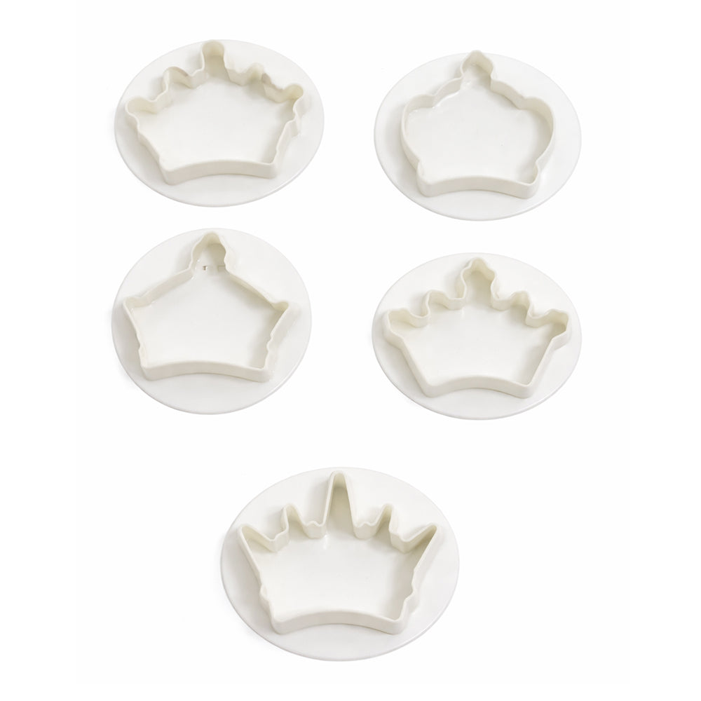 Crown Plunger Fondant Cutter Set – Royal Crown Shapes for Cake Decoration | CT006