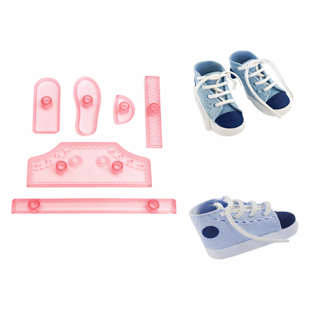 Baby Shoe Fondant Cutter Set – 3D Sneaker Cake Decorating Mold (CT176)