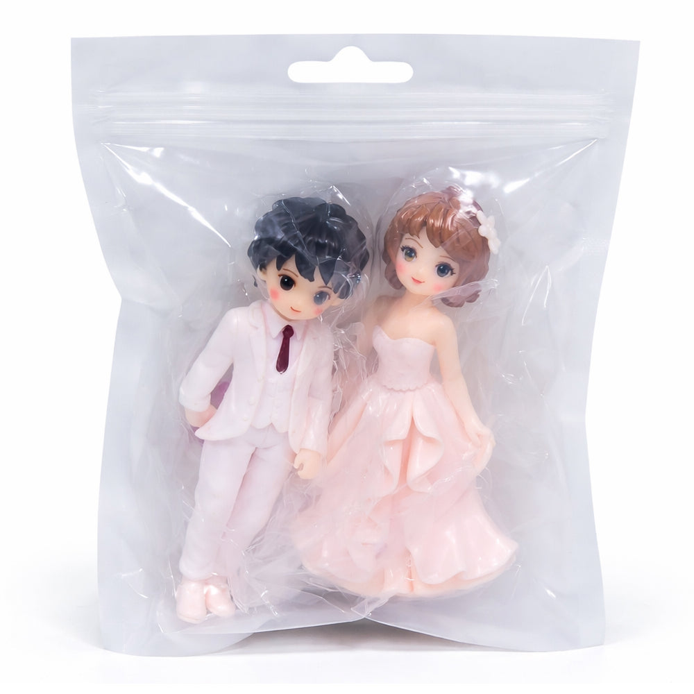 Elegant Wedding Couple Cake Topper Figurines – Gown Bride & Groom Set | MTRC338