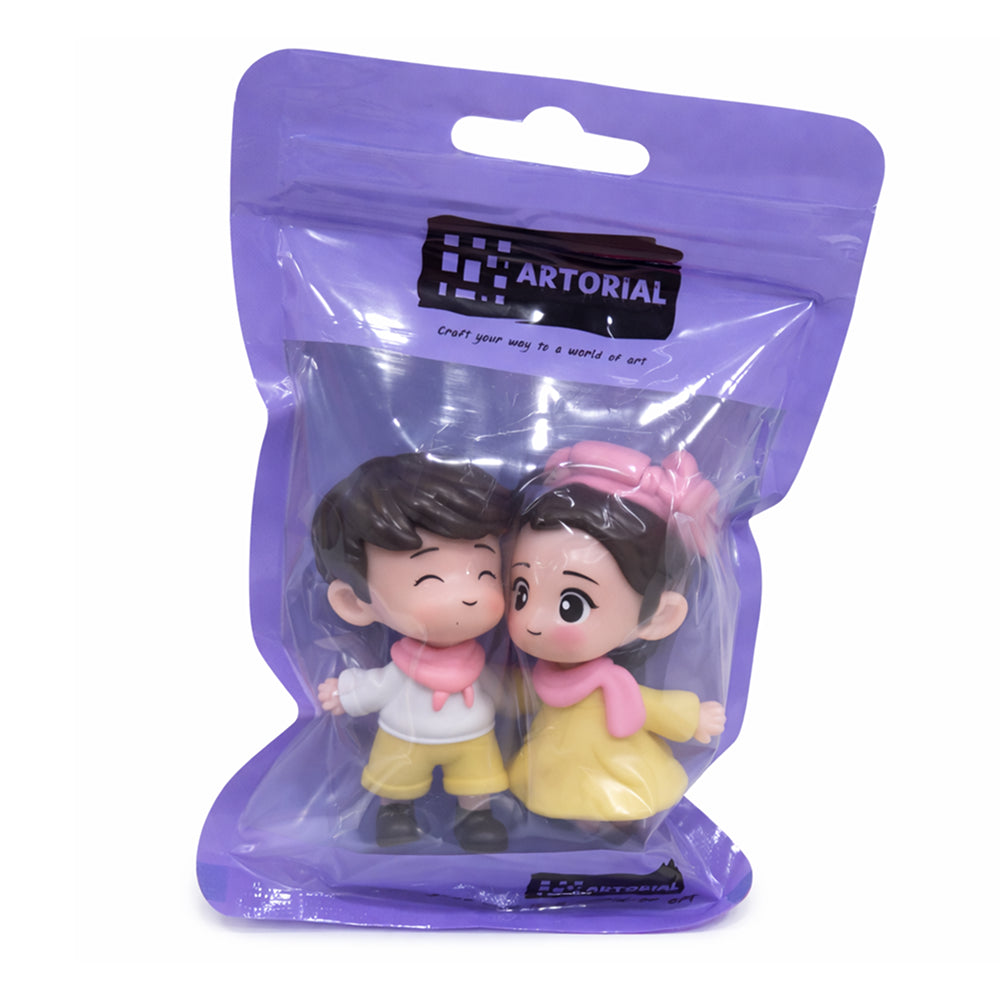 Cute Cartoon Couple Cake Topper Figurines – Boy & Girl Set | MTRC001