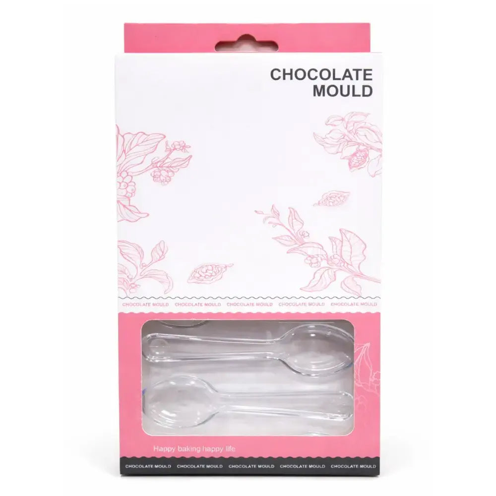 Polycarbonate Chocolate mould packaging with pink and white design