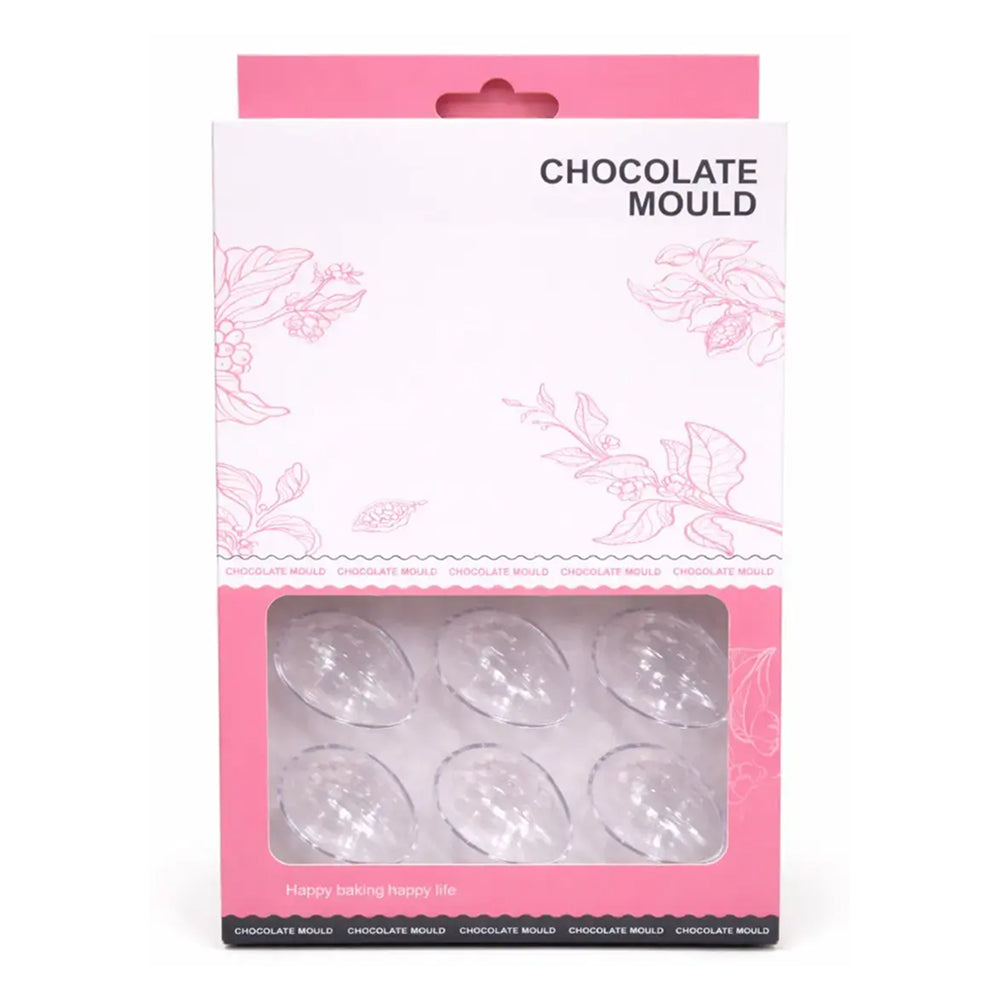 Polycarbonate Chocolate mould packaging with pink and white bg