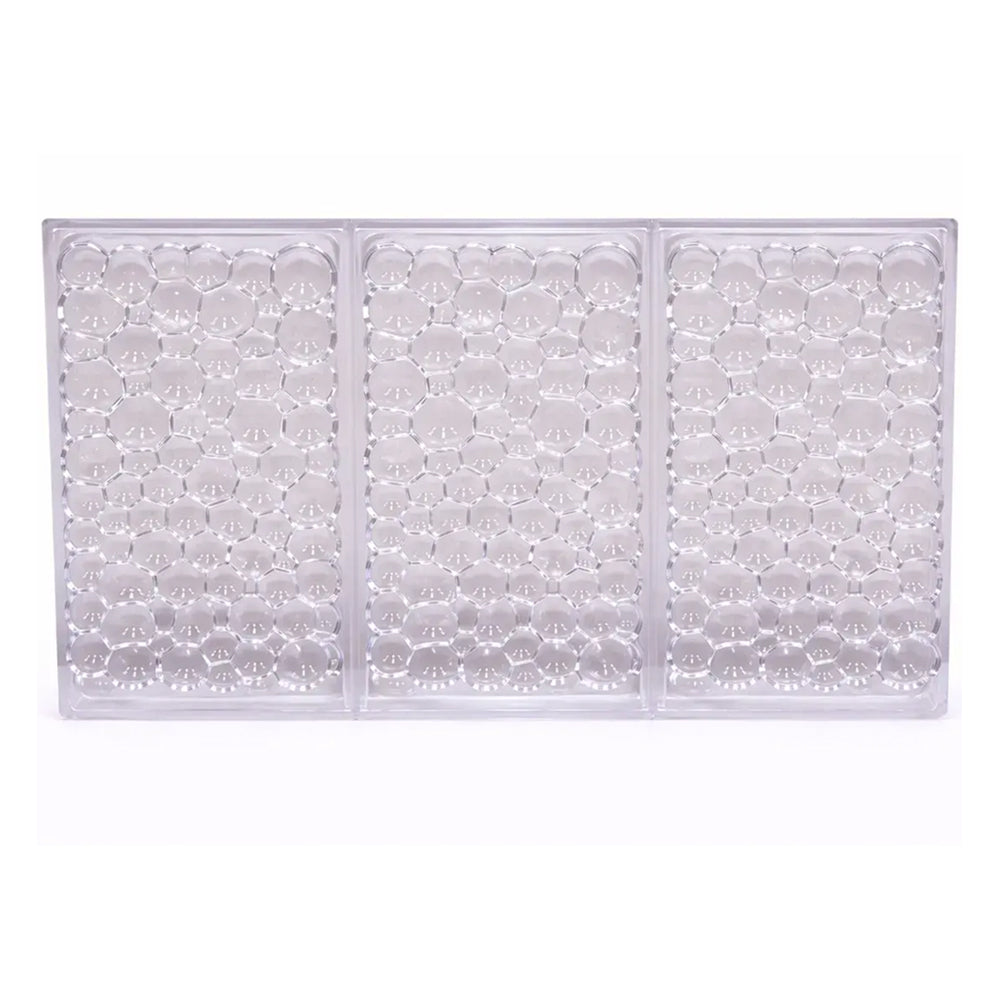 Three rectangular Polycarbonate mold with a honeycomb pattern on a white background