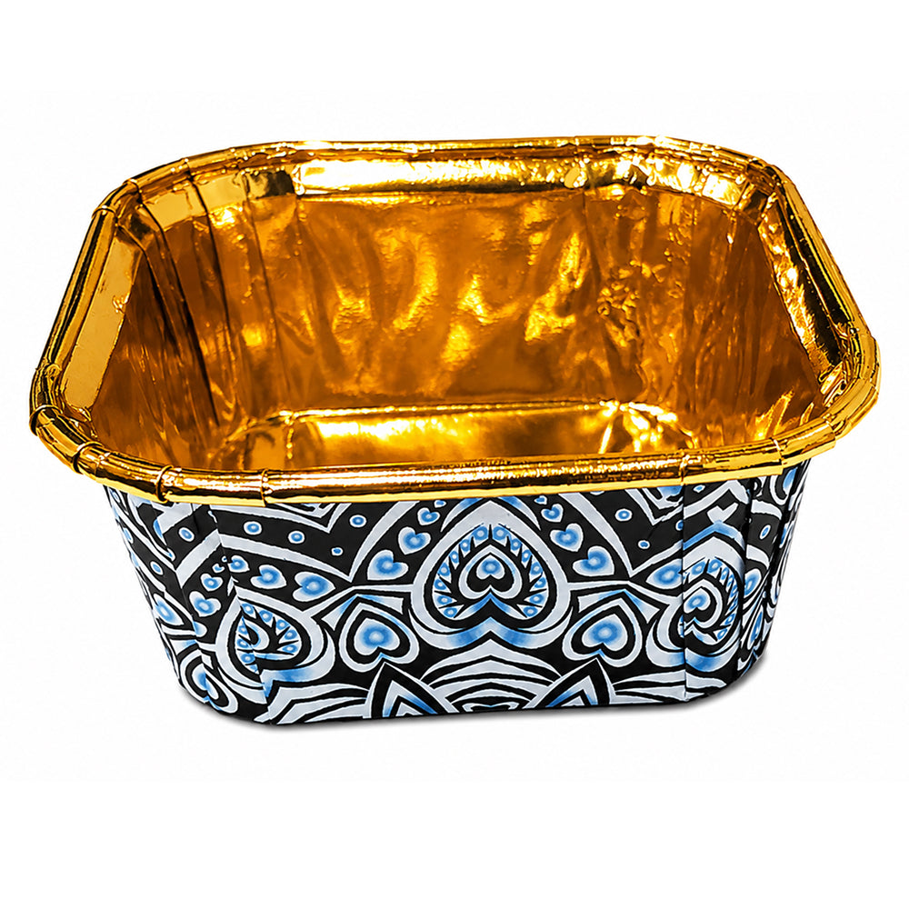 2603-6 CL043 Premium Golden Inner Paper Baking Cups with Lids – Assorted Printed Design | Pack of 10