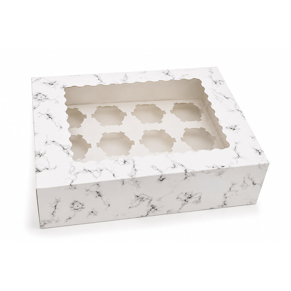 CB048 Dessert Packaging Box with Window & Separate Cavity Insert | 6 Cavity / 12 Cavity Pack of 1