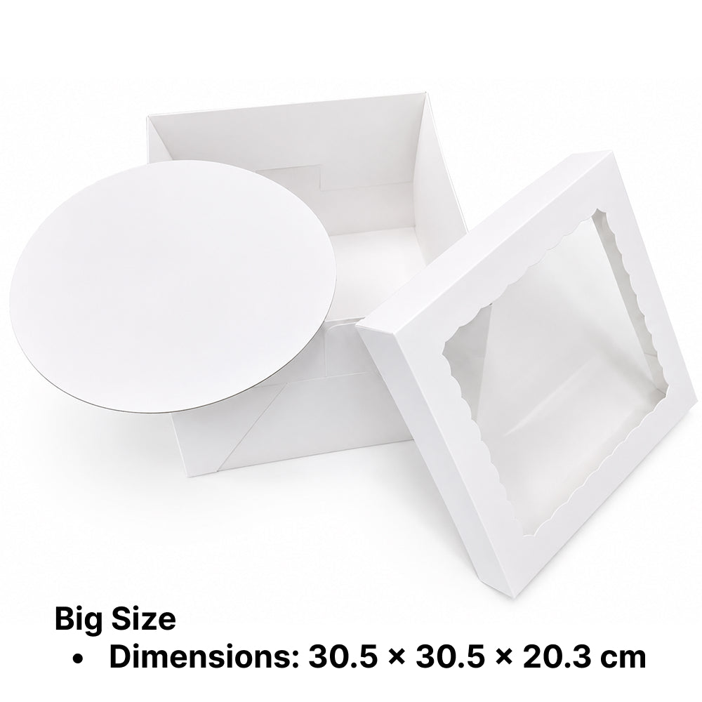 CB053 Window Cake Box with Cake Base Board – Available in 2 Sizes