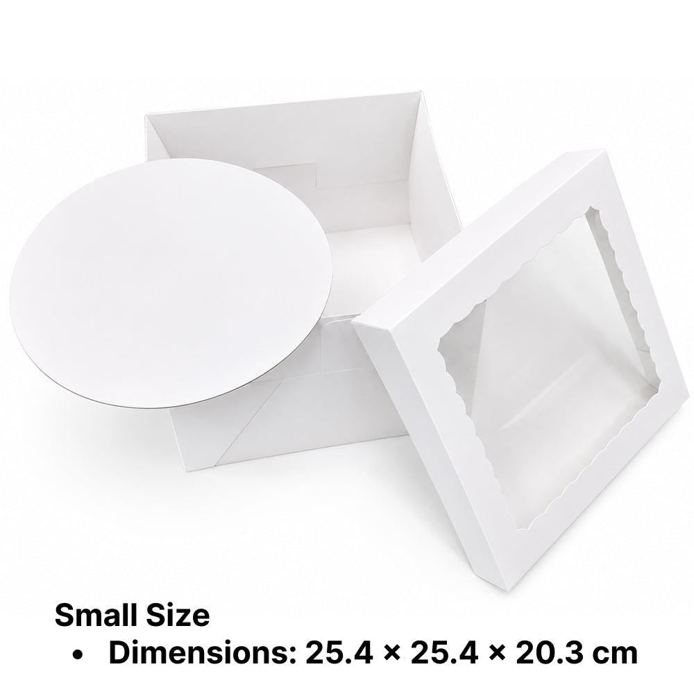 CB053 Window Cake Box with Cake Base Board – Available in 2 Sizes