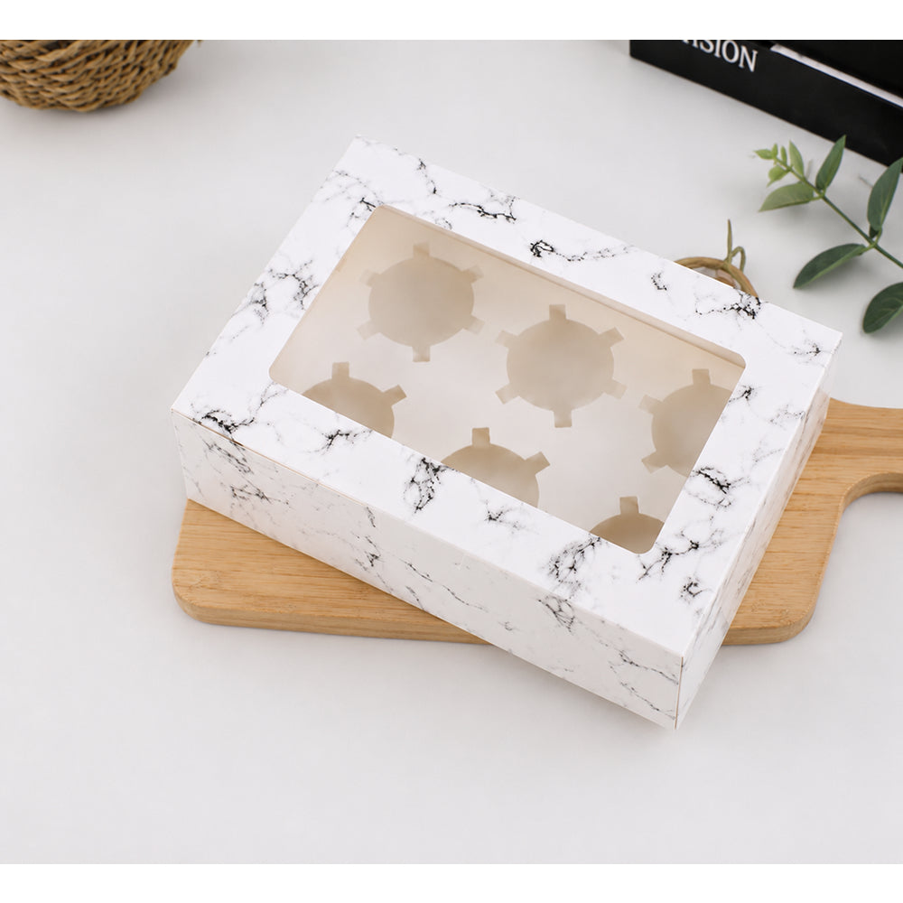 CB048 Dessert Packaging Box with Window & Separate Cavity Insert | 6 Cavity / 12 Cavity Pack of 1