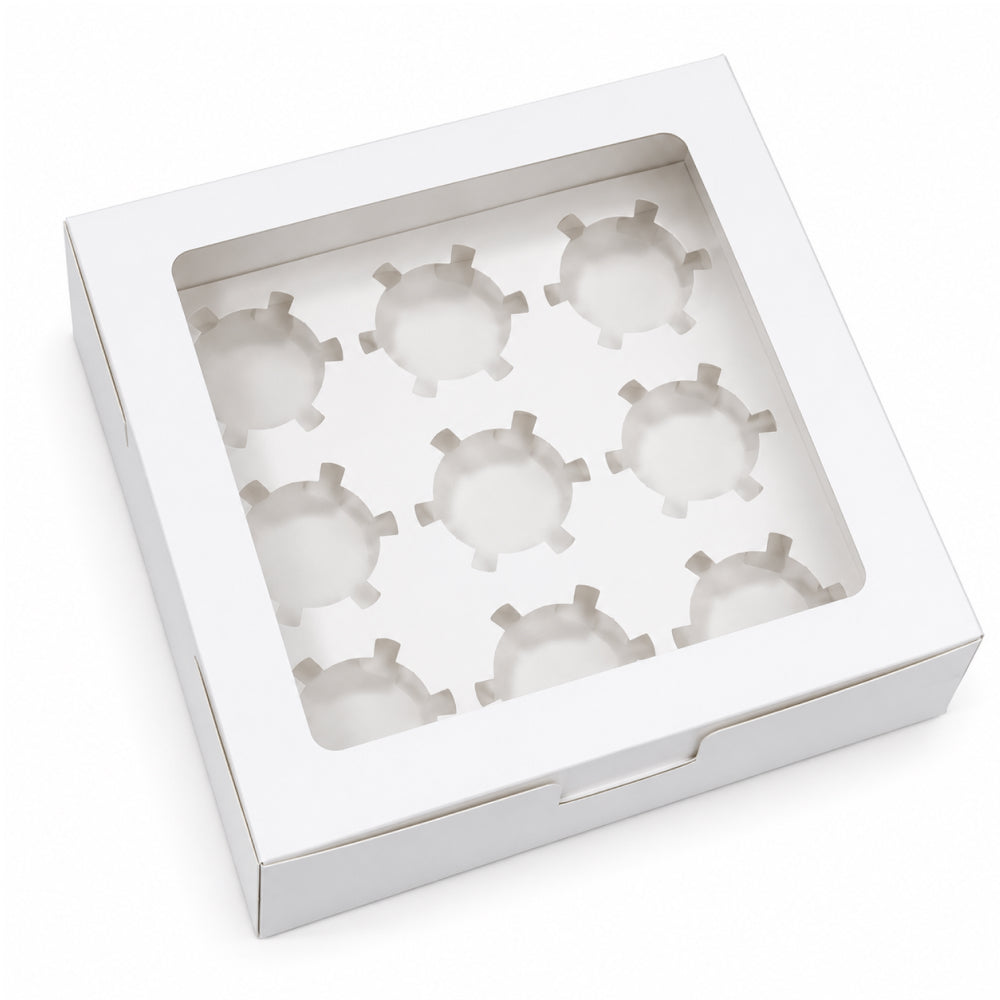 CB044 Window Dessert Box with Separate DIY Cavity Insert | 4,6,9 & 12 Cavity Options