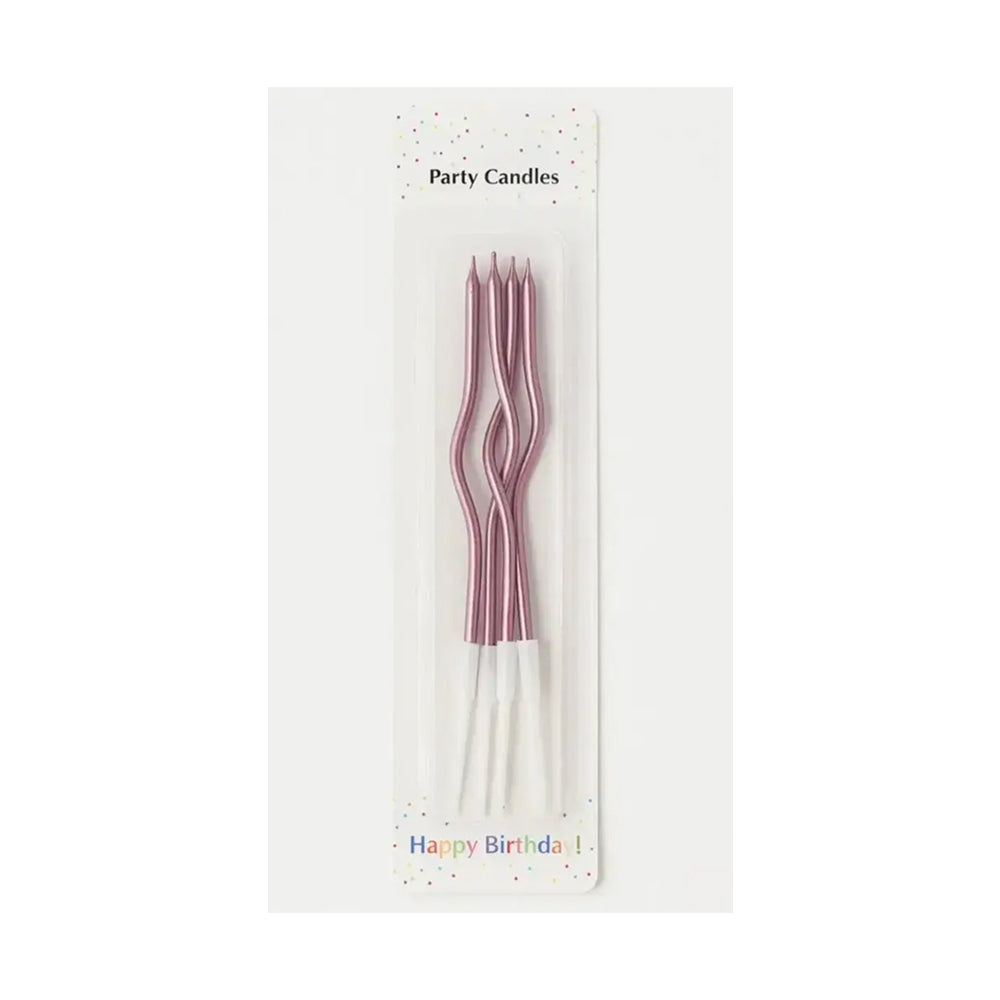 Multicolor Twisted Birthday Candles – Party Cake Decoration CD004