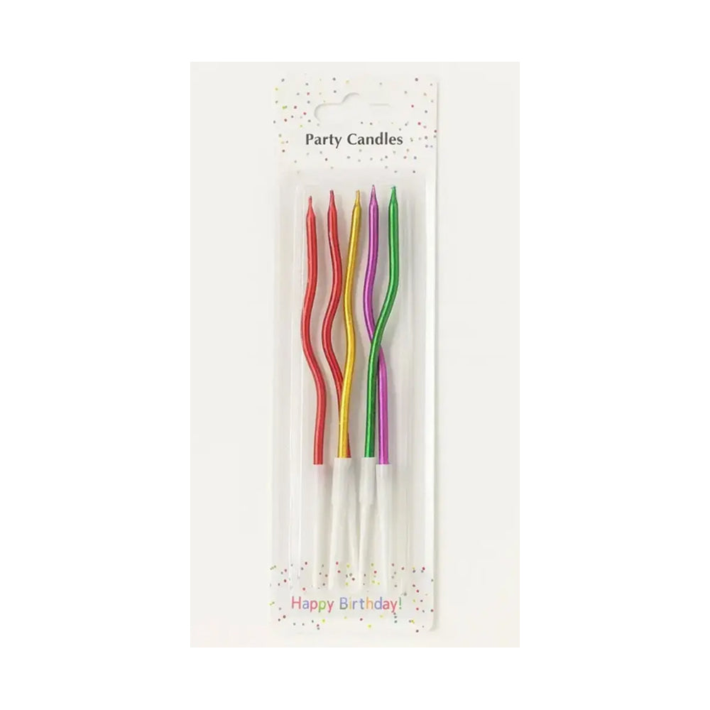 Multicolor Twisted Birthday Candles – Party Cake Decoration CD004
