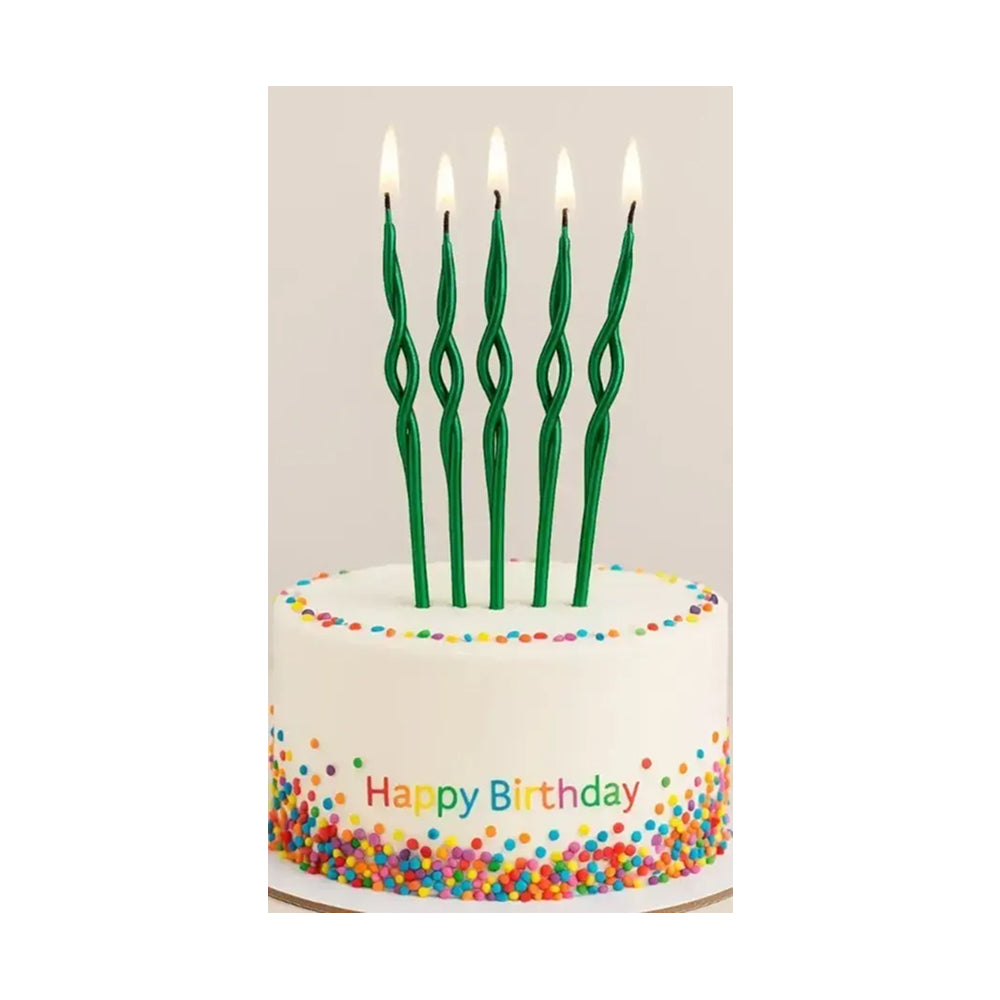 Multicolor Twisted Birthday Candles – Party Cake Decoration CD004