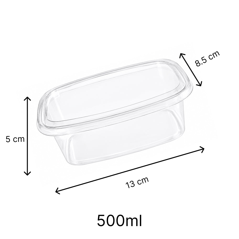CL101 Rectangle Food Storage Container with Lid (300ml / 500ml) | Airtight Plastic Container