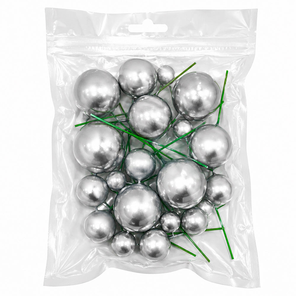 Shining Faux Ball Toppers for Cake Decoration TPR071