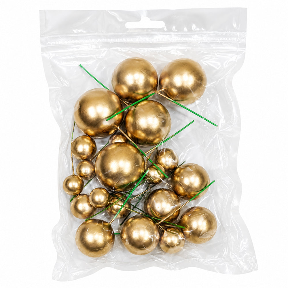 Shining Faux Ball Toppers for Cake Decoration TPR071