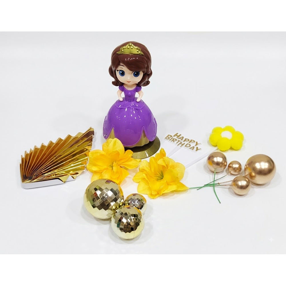 TPR240 Birthday Cake Topper Decoration Kit for Kids | Cartoon & Princess Cake Decor Set