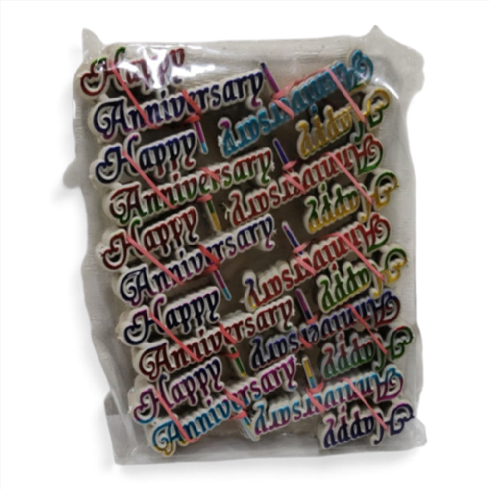 TPR025 Acrylic Happy Anniversary Cake Topper – Pack of 100 Pcs