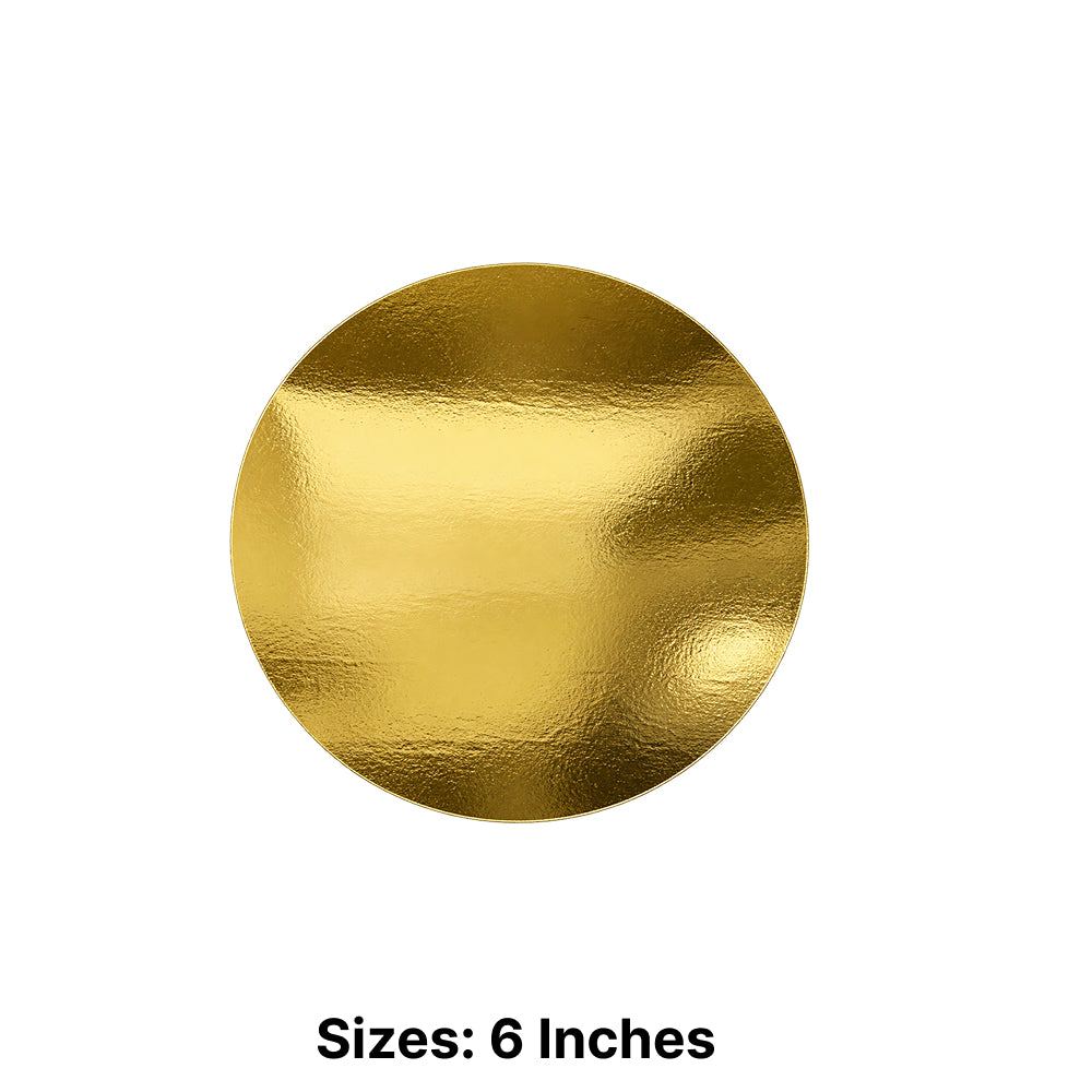 BT310 Round Cake Base – Heavy Premium Cardboard Cake Board, Gold Finish, 6/8/10/12 Inch Sizes