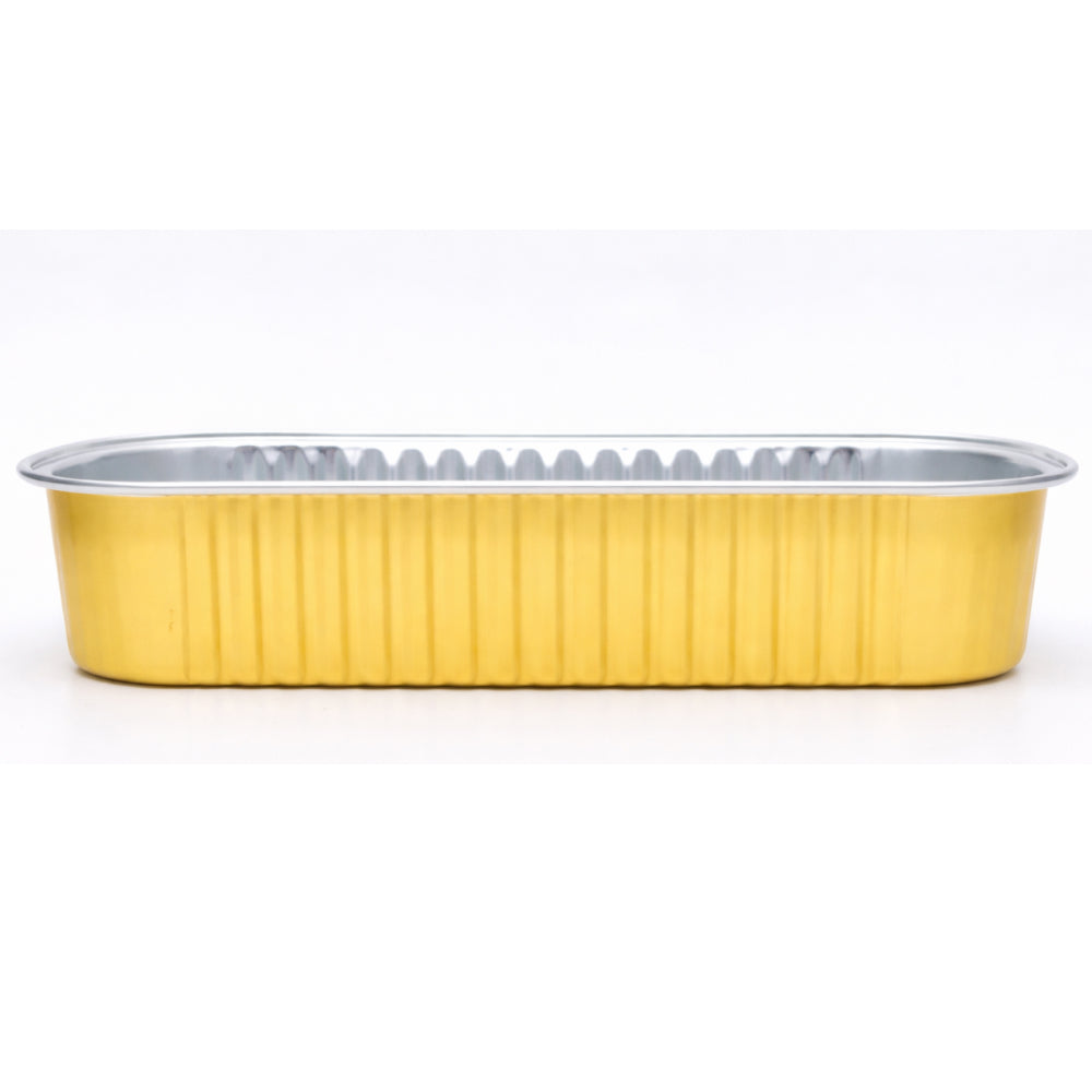 200ml Rectangular Foil Container With Lid 10 Pieces Pack – Golden & Red Bake N Serve Cups CL087