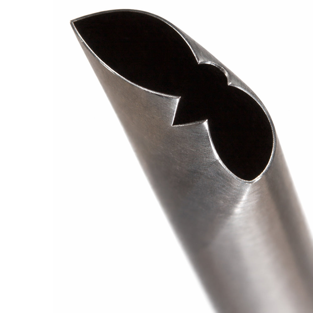 steel tip with a unique design on a white background
