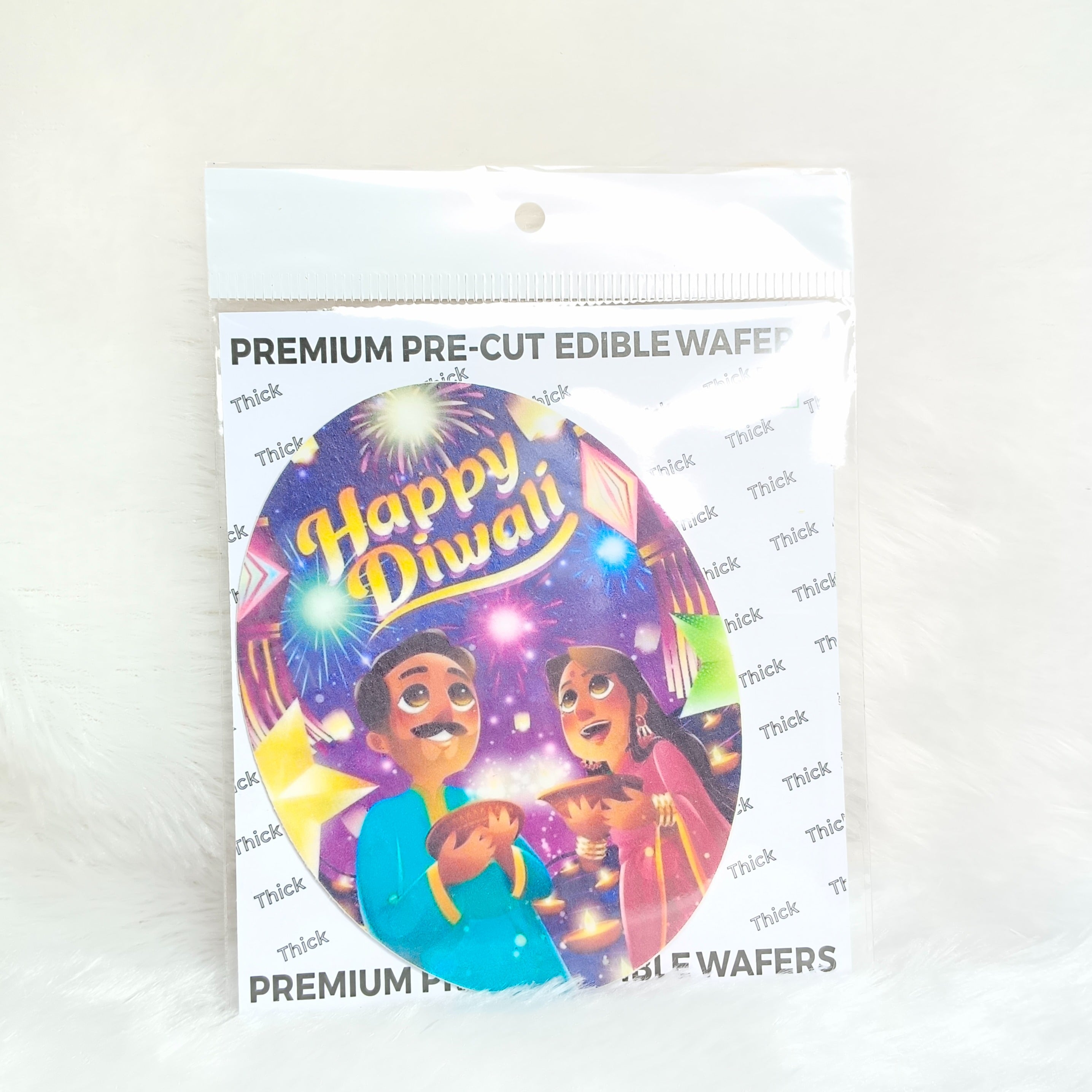 Diwali Edible Theme Topper Pre Cut Wafer Paper High Quality TPR036