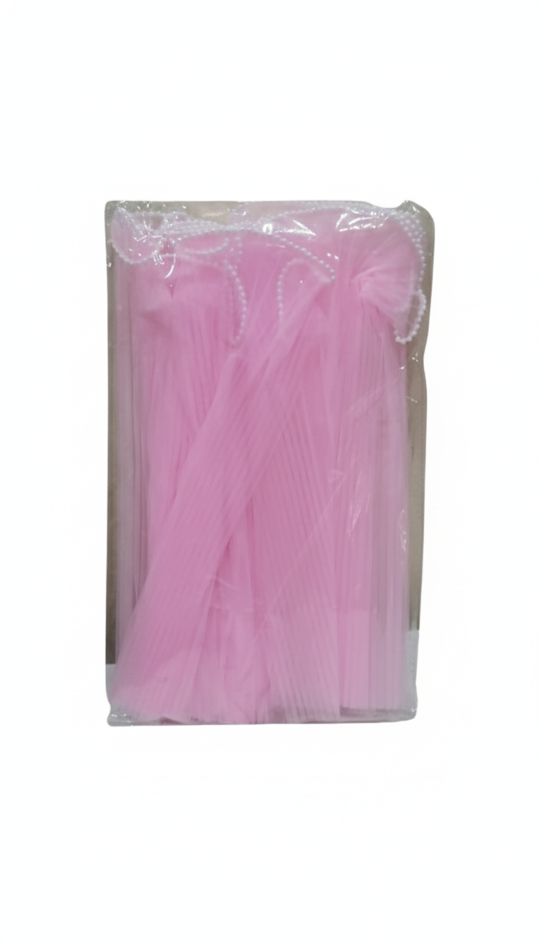 🎀 Elegant Pleated Tulle Fabric Roll (3 Meter) with Pearl Trim  TPR232